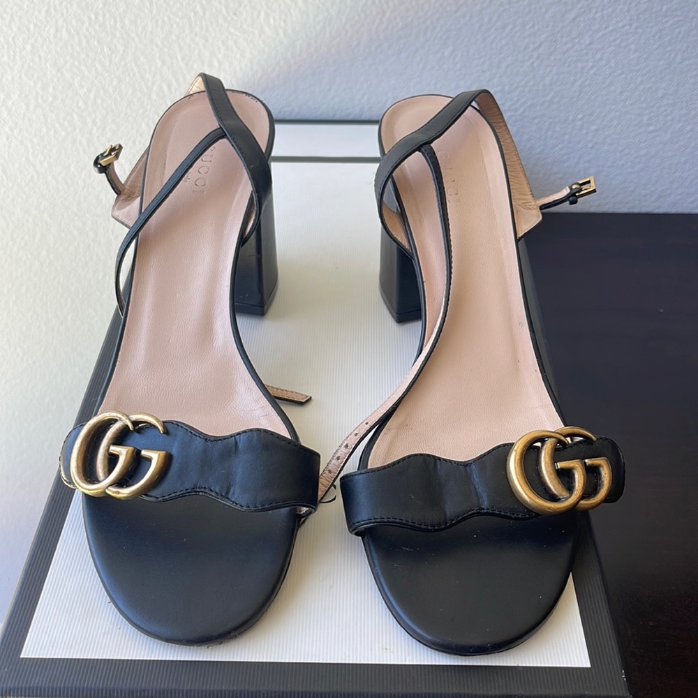 Gucci Leather mid-heel sandal